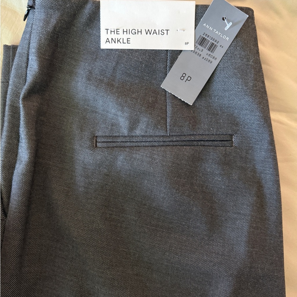 Ann Taylor Petite Charcoal Ankle Pants